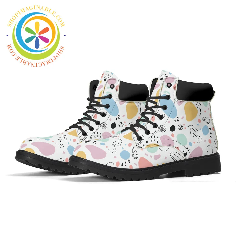 Pretty Pastel Abstract Women's Boots