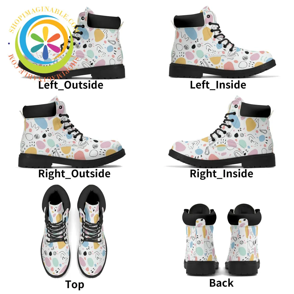 Pretty Pastel Abstract Women's Boots