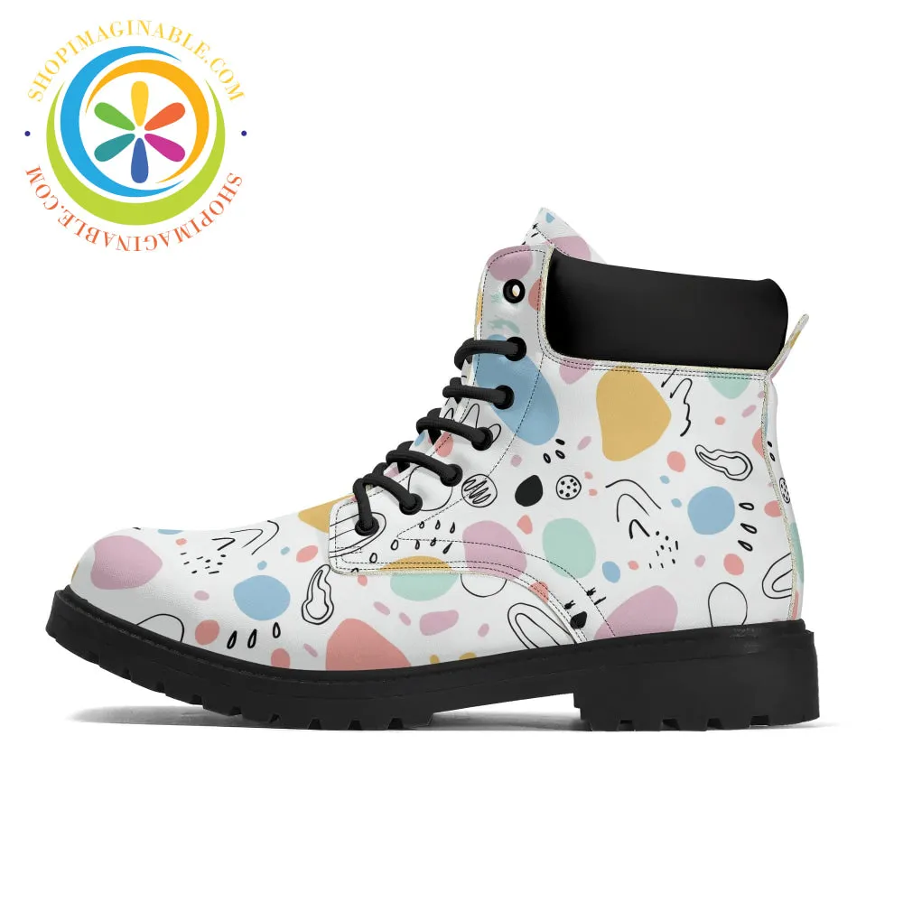 Pretty Pastel Abstract Women's Boots