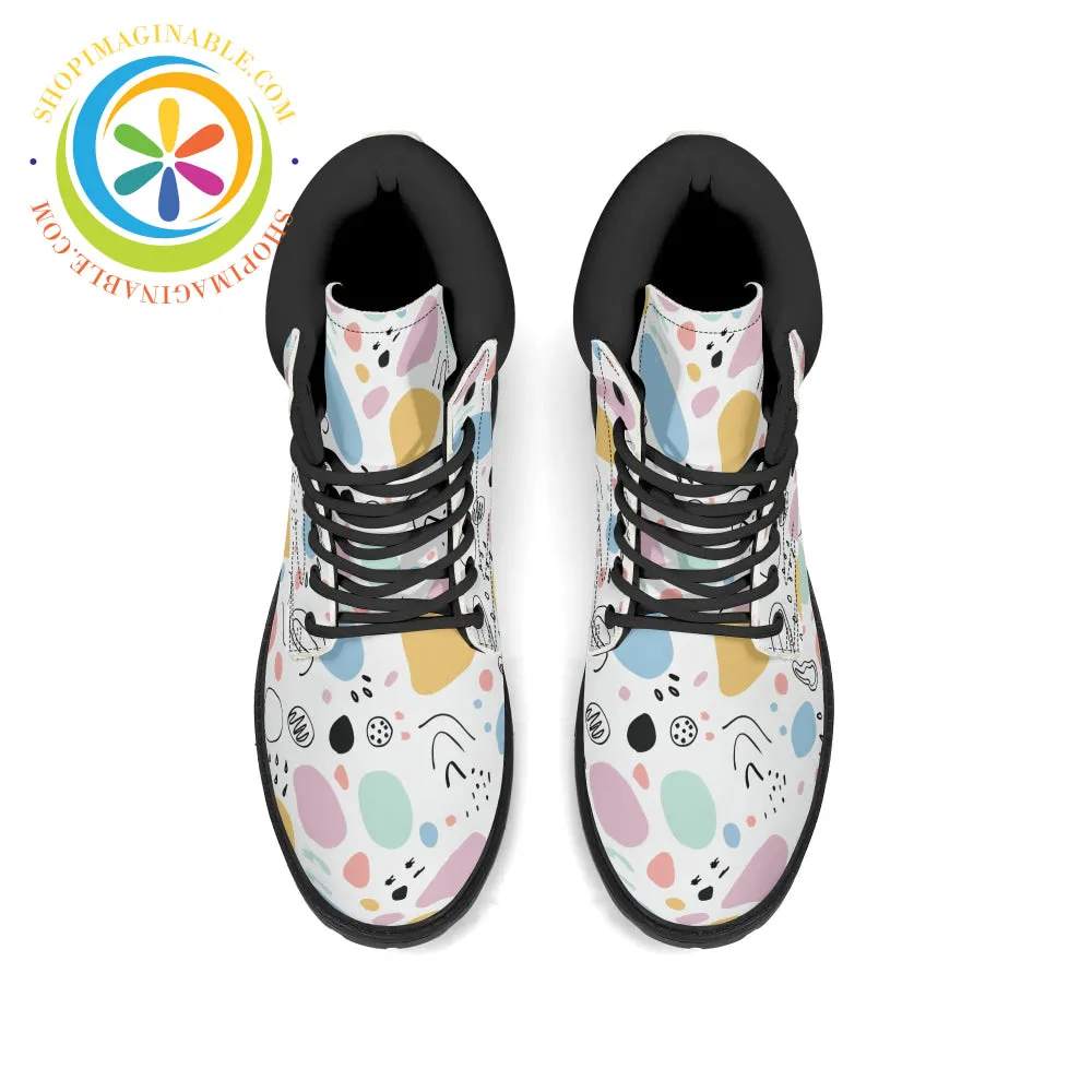 Pretty Pastel Abstract Women's Boots
