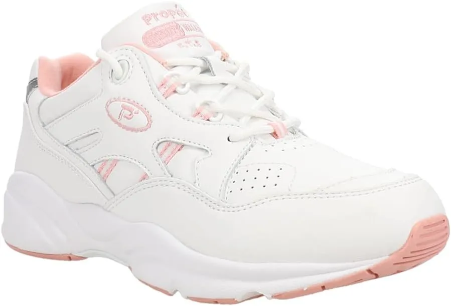 Propet Womens Stability Walker Walking Walking Sneakers Shoes - White
