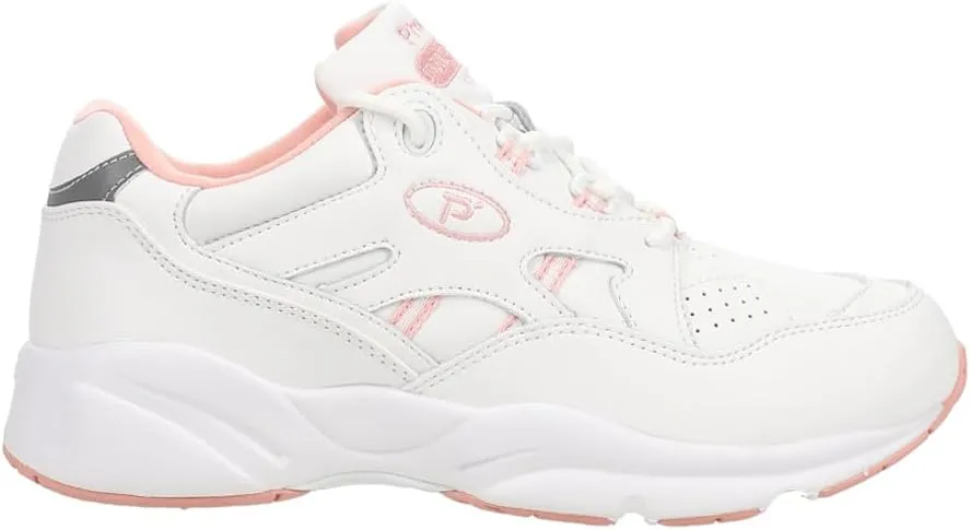 Propet Womens Stability Walker Walking Walking Sneakers Shoes - White