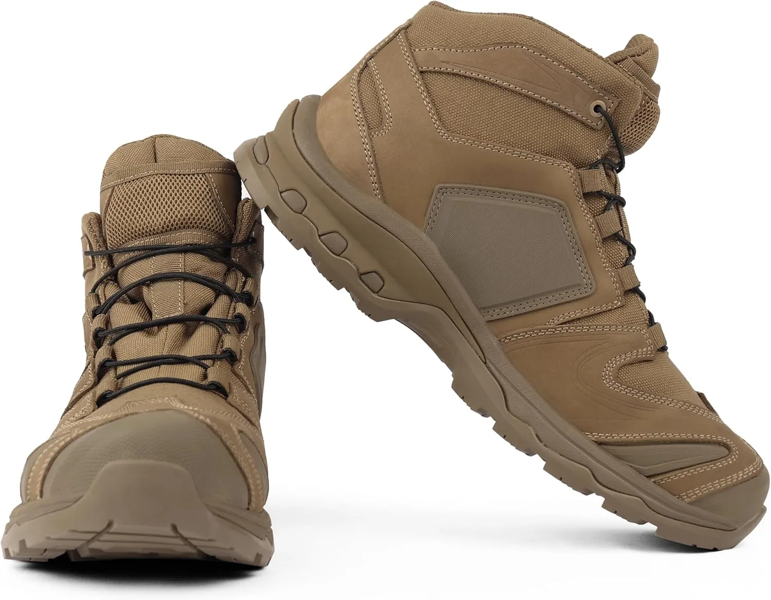 QUNLON Waterproof Hiking Boots for Men Lightweight Ankle Walking Boots Breathable Outdoor Trekking Shoes