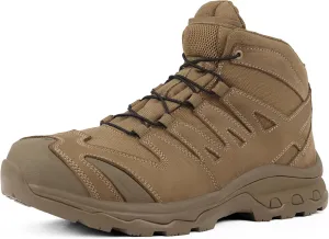 QUNLON Waterproof Hiking Boots for Men Lightweight Ankle Walking Boots Breathable Outdoor Trekking Shoes