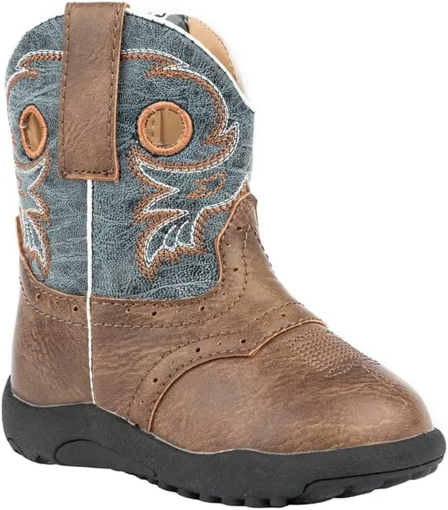 ROPER Infant Boys Cowbaby Daniel Round Toe Casual Boots Mid Calf - Brown