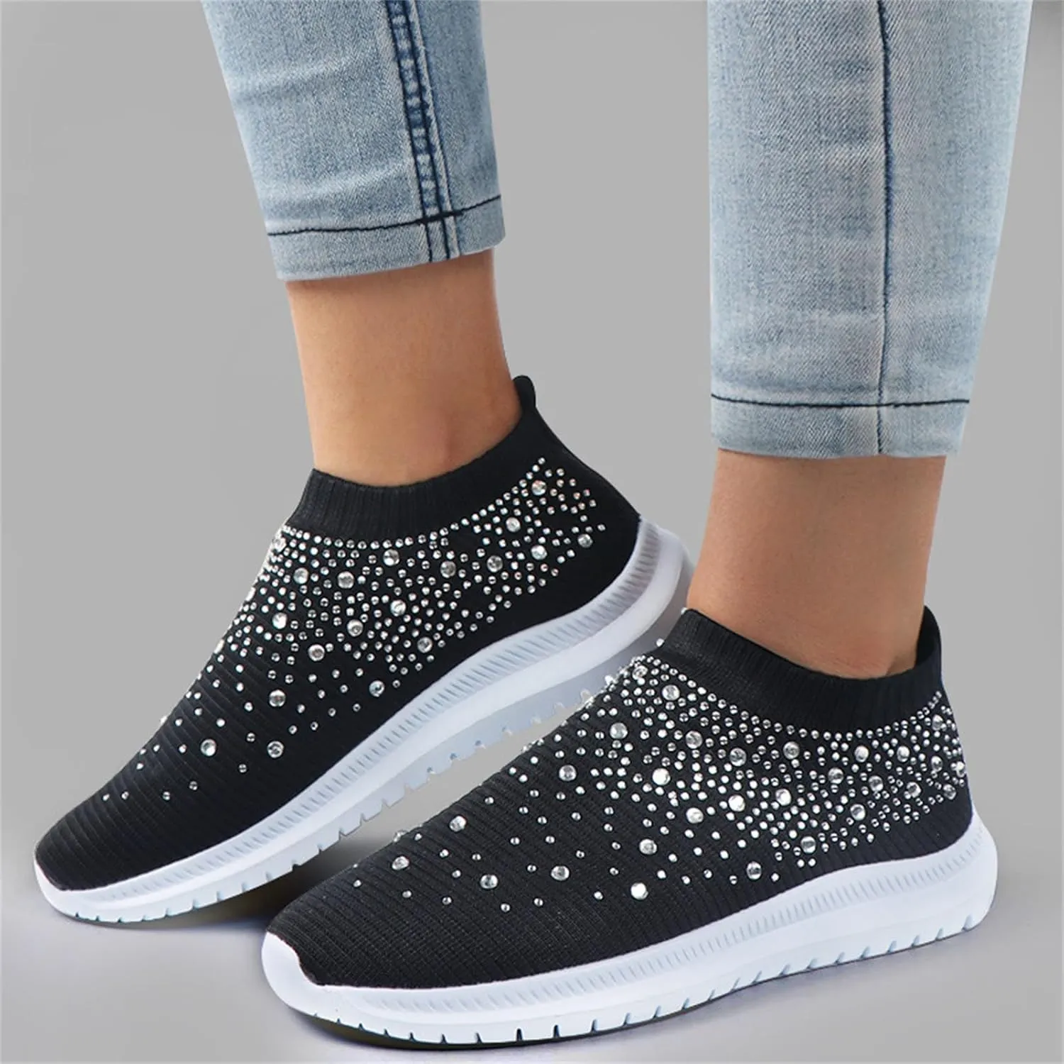 Running Shoes For Women Arch Support Slip On Walking Shoes Non Slip Breathable Athletic Workout Tennis Shoes Sneakers