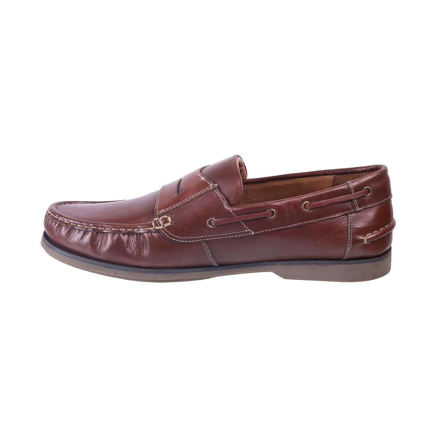 Samuel Windsor - 72 Big Size Wide Width Brown Leather Slip-On Loafer For Men
