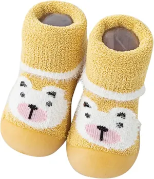 Shoes for Girls,Infant Shoes Sock Shoes Anti-Slip Fuzzy Slipper Soft Indoor Boys Shoes 0-3 Years