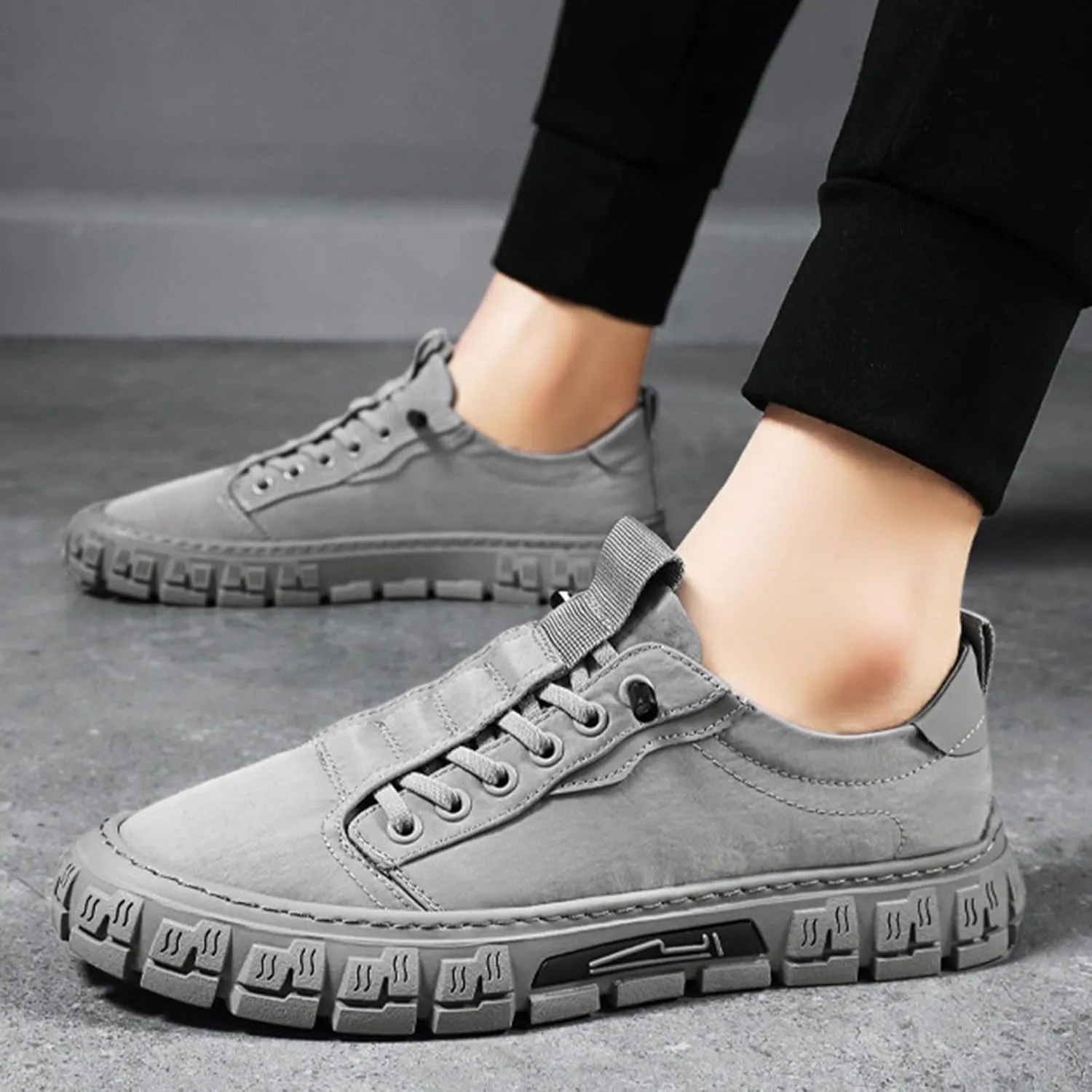 Shoes for Men Campus Shoes Mens Slip on Walking Blade Tennis Men's Tennis Racquet Sport Athletic Gym for Men White Sneakers Leather