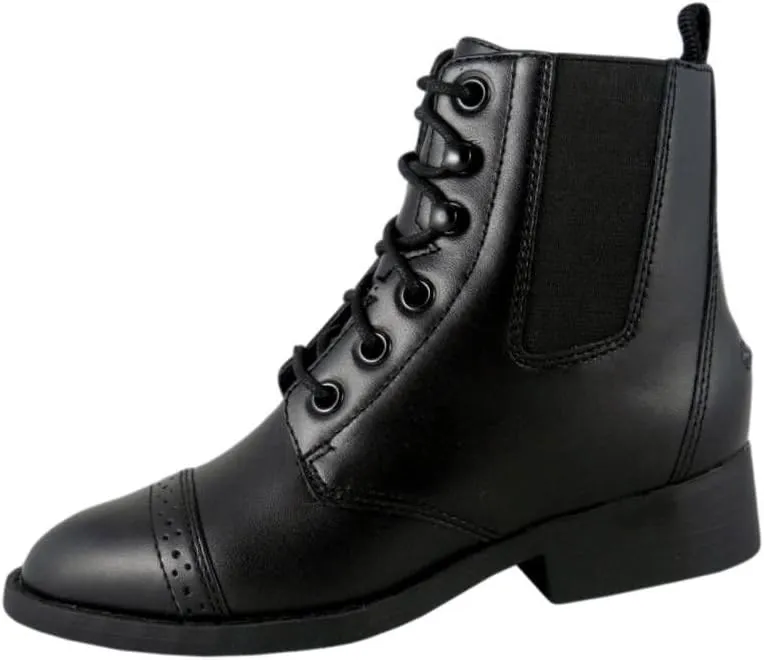 Smoky Children's Kid's Black Leather Paddock Riding Boot
