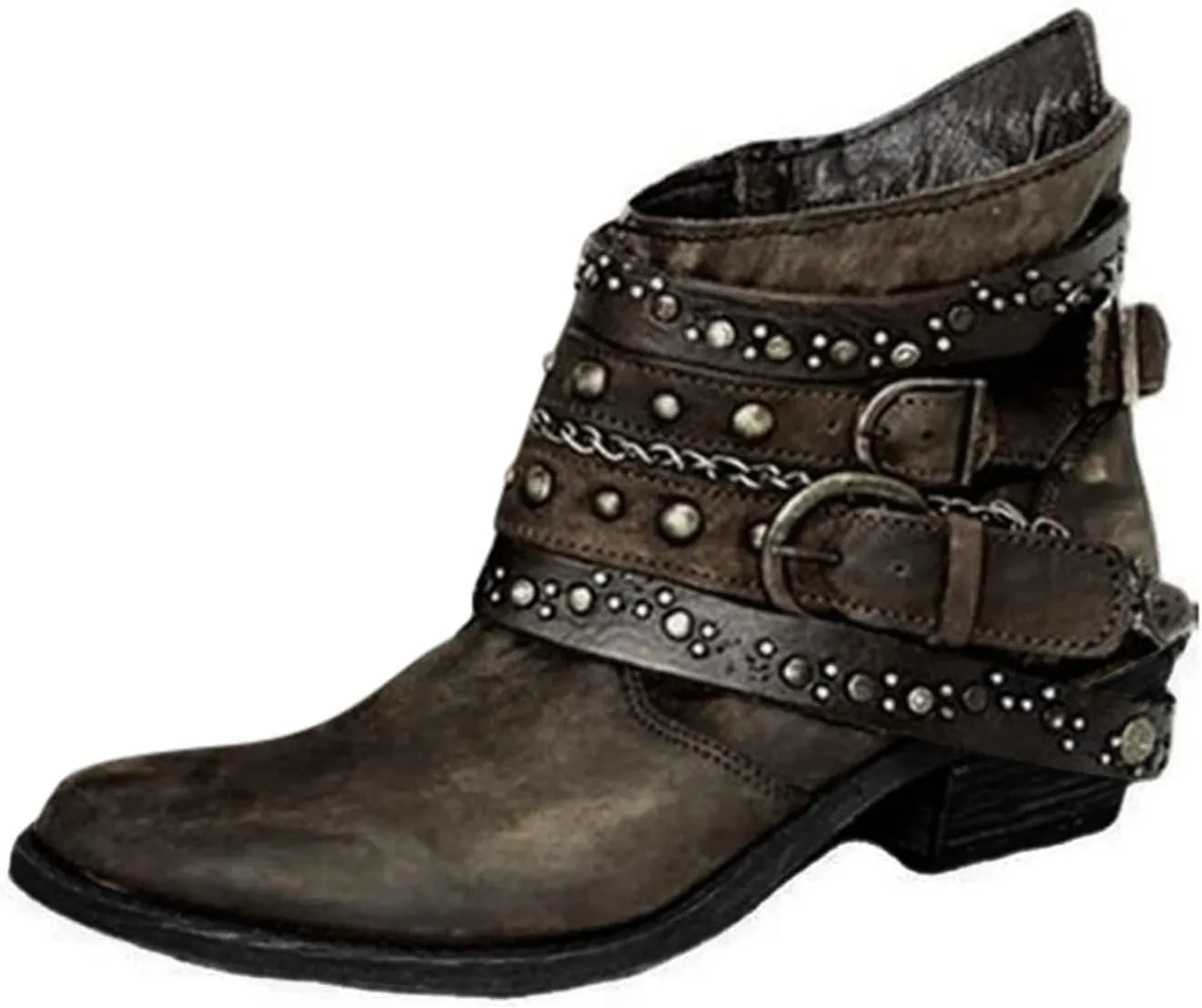 Snow Boots for Women Ankle Comfort Booties for Women Women's Boots Wide Width Boot Shoes for Women Closed Toe Indoor and Outdoor Pump Closed Toe Stacked Heel