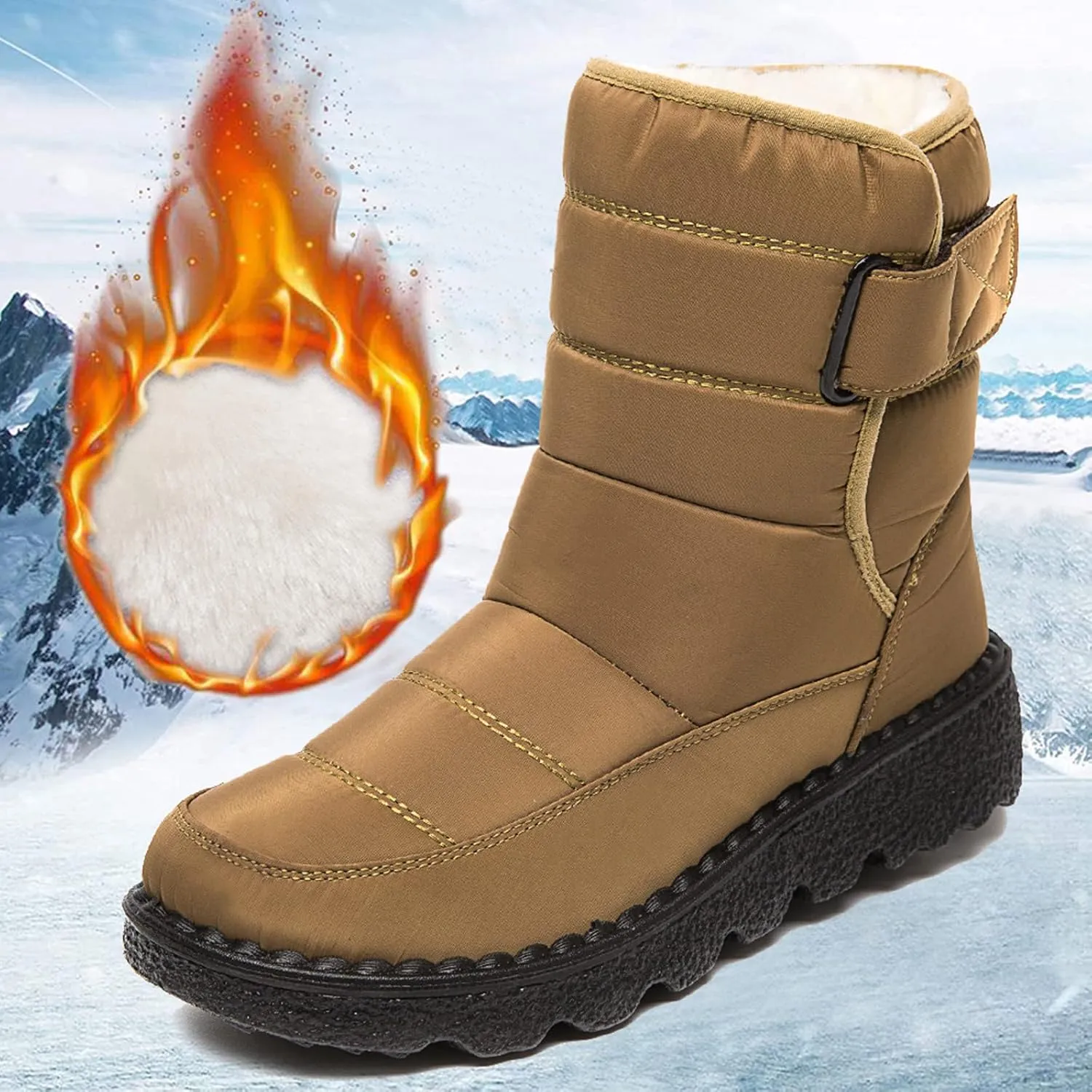 Snow Boots for Women Waterproof Boots for Women 2024 Girls Snow Winter Short Women Boots Outdoor Warm PU Rubber Sole