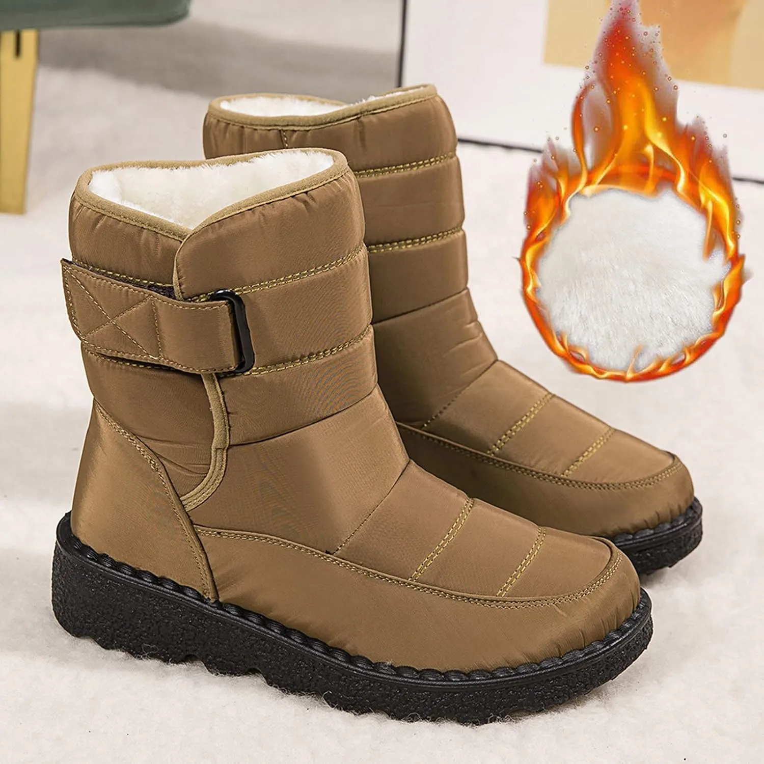 Snow Boots for Women Waterproof Boots for Women 2024 Girls Snow Winter Short Women Boots Outdoor Warm PU Rubber Sole