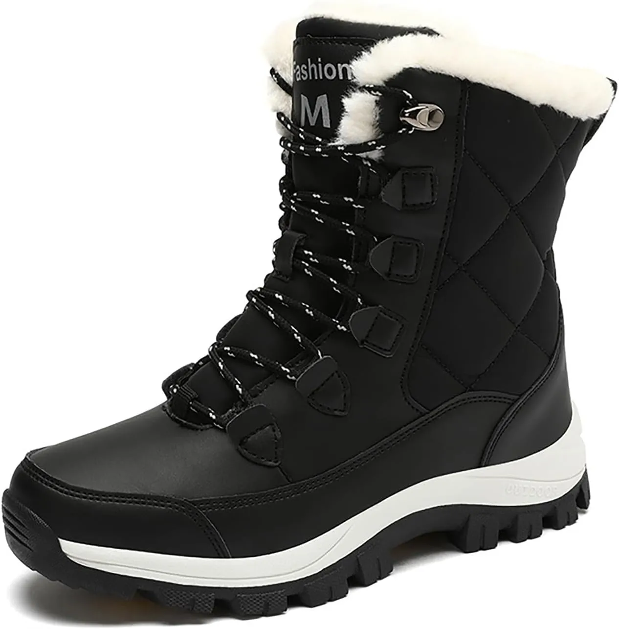 Snow Boots For Women Winter Boots for Women Large Size Outdoor Travel Thickened High Cotton Shoes Mid Calf Boots