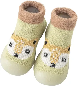 Sock Shoes Toddler,Kids Newborn Boys Girls Shoes First Walkers Cute Cartoon Warm Thickened Antislip Sock Shoess Shoes