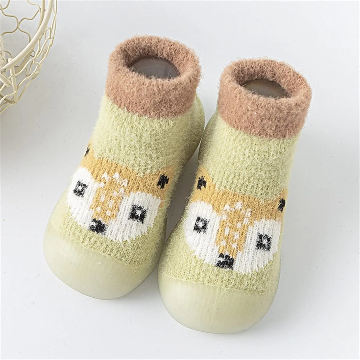 Sock Shoes Toddler,Kids Newborn Boys Girls Shoes First Walkers Cute Cartoon Warm Thickened Antislip Sock Shoess Shoes