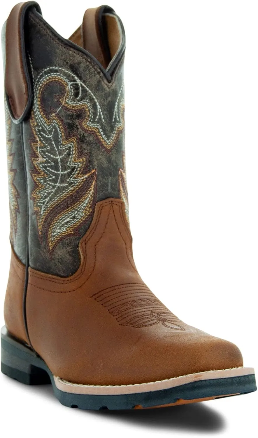 Soto Boots Kid's Square Toe Boots, Geniune Leather Kid's Cowboy Boots, Toddler Western Boots, K4003 (, Miel)