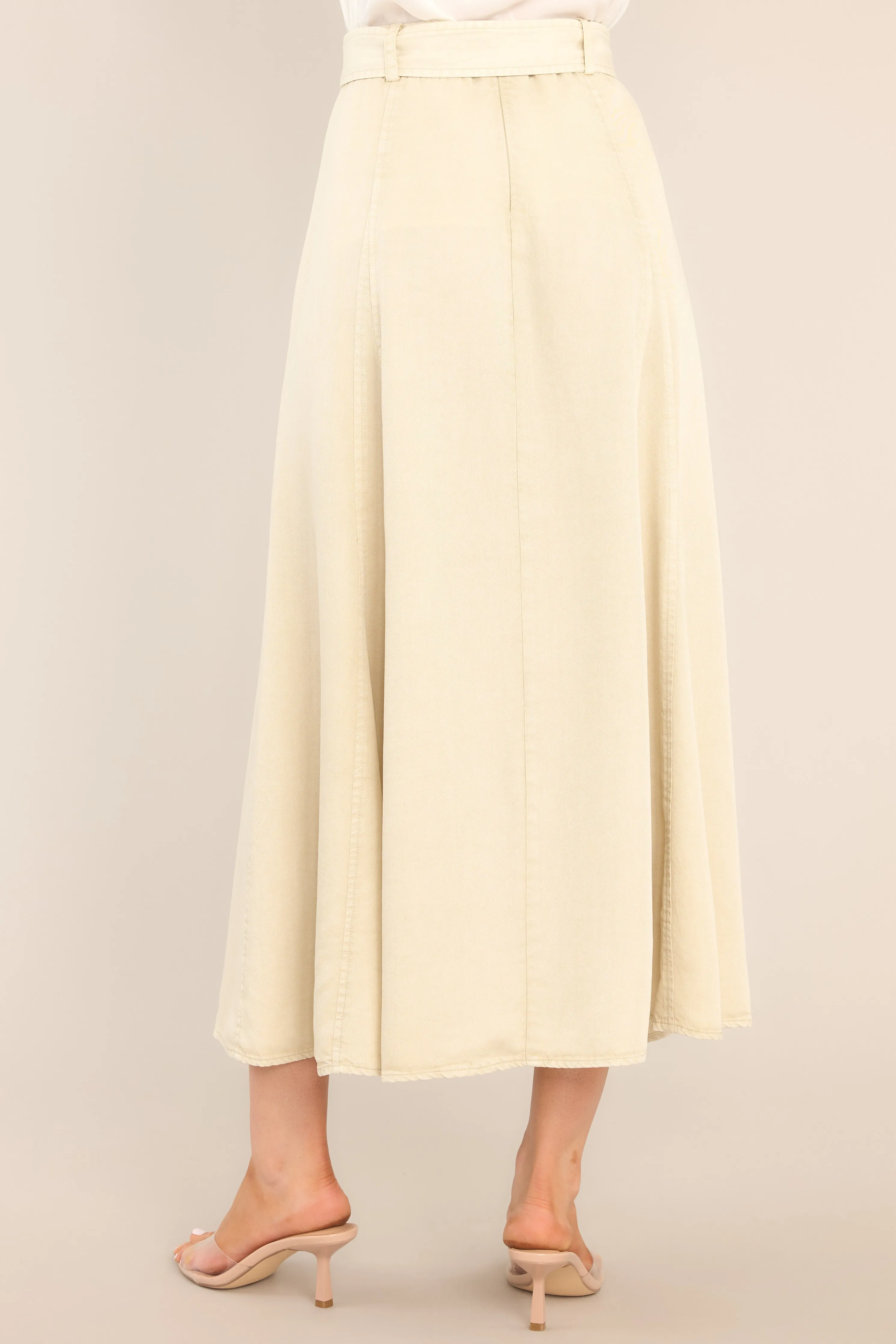 Stay True Beige Maxi Skirt
