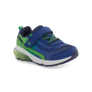 Stride Rite Surge Bounce | Navy/Green Kids Light-Up Sneakers