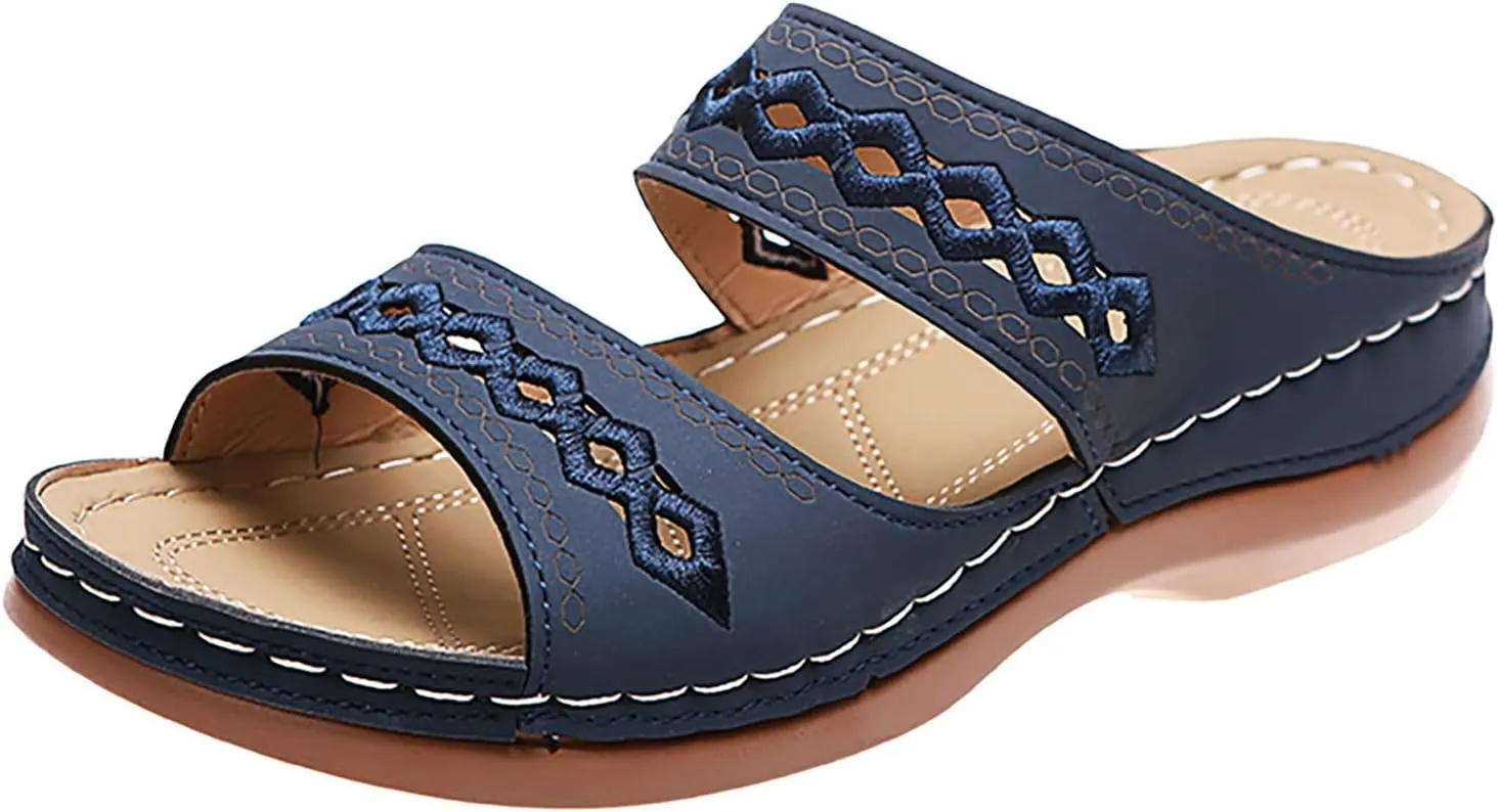 summer sandals for women 2024 Orthopedic Sandals for Women Arch Support Sandals Comfy Wedge Walking Slippers Anti-Slip Breathable Sandals