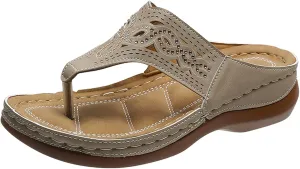 summer sandals for women 2024 Orthopedic Sandals for Women, Women Summer Slippers with Arch Support Anti-Slip Breathable Sandal Vintage Flip Flop for Women
