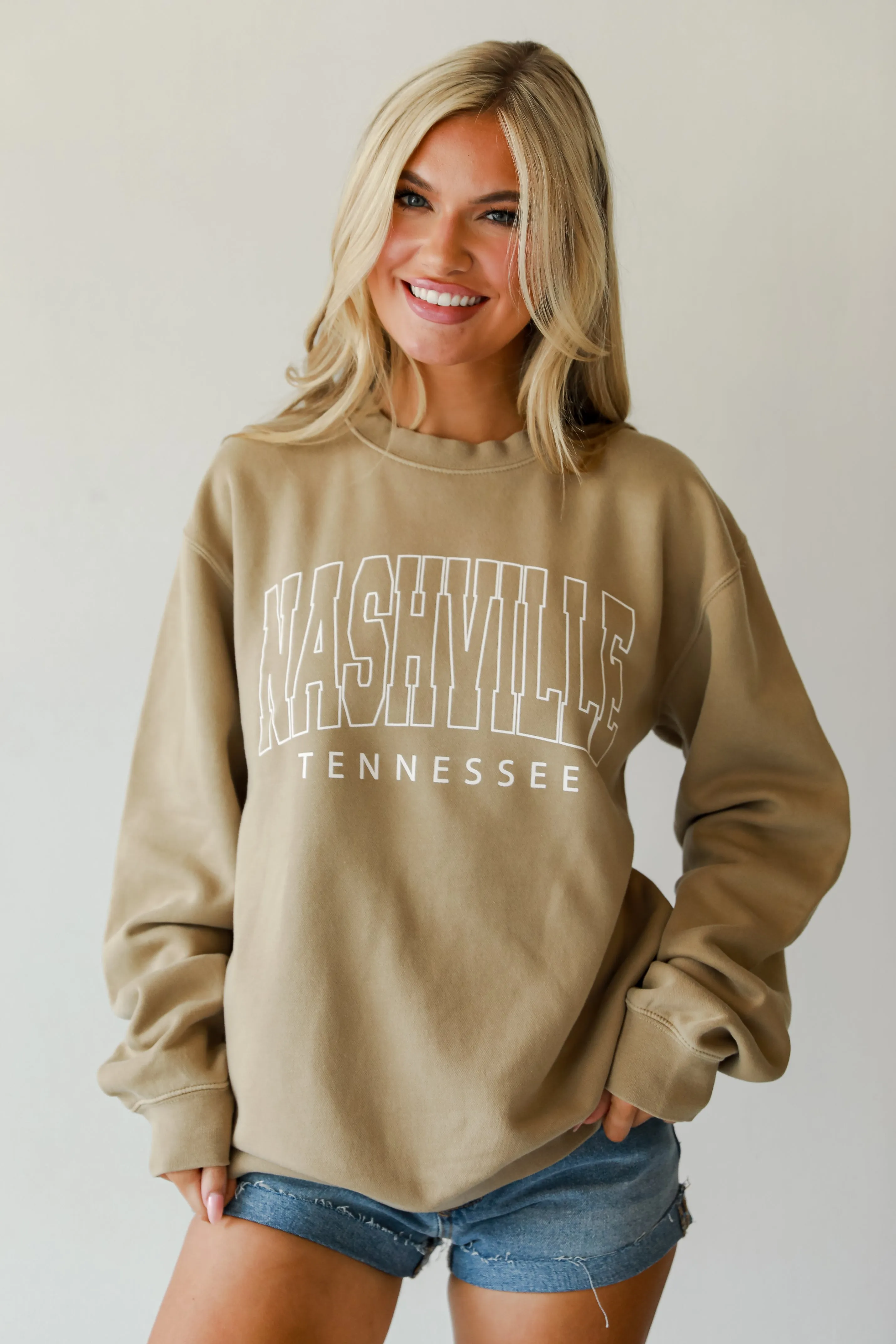 Tan Nashville Tennessee Sweatshirt