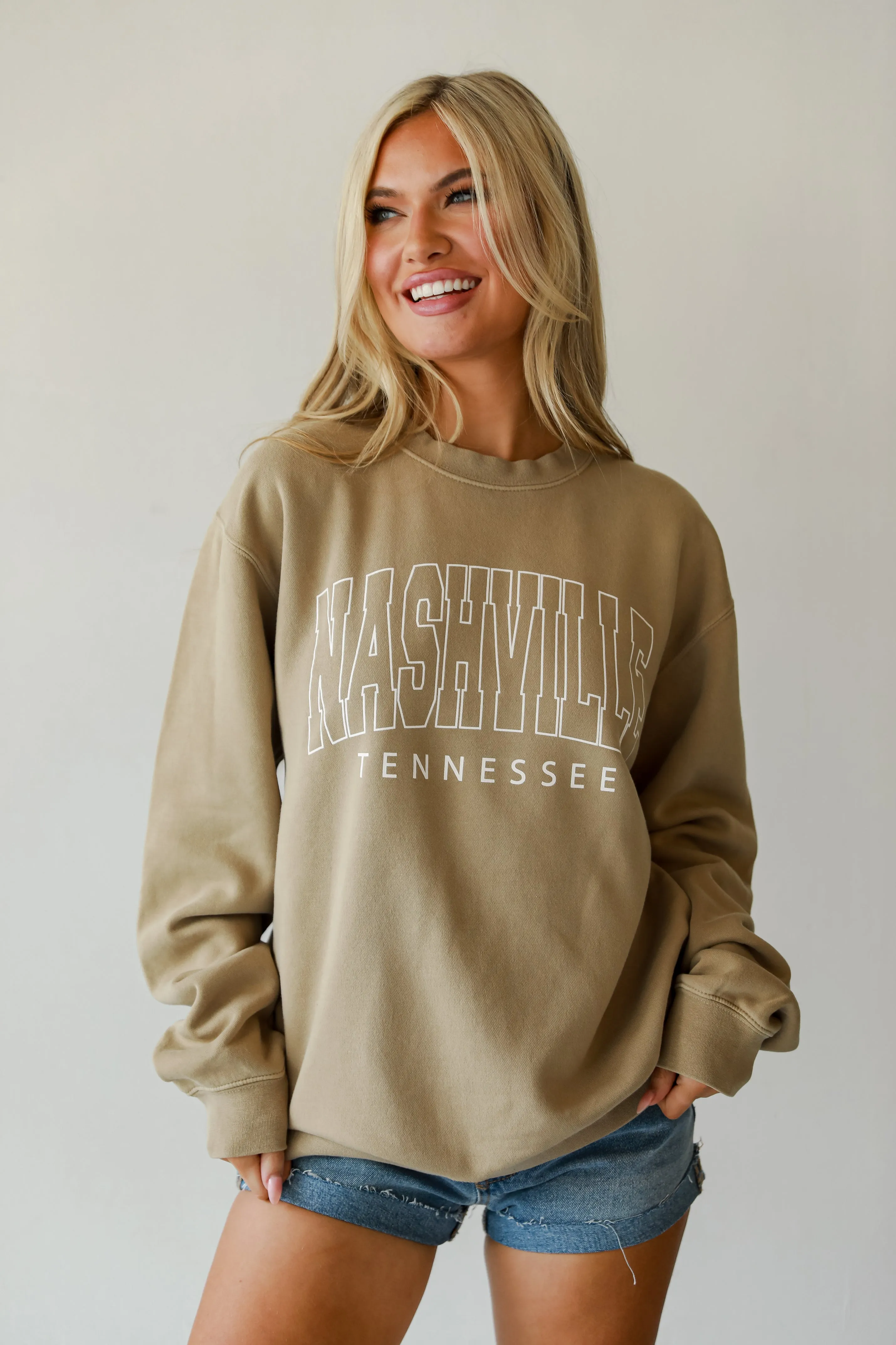 Tan Nashville Tennessee Sweatshirt