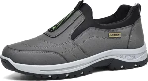 Teresad Shoes Men, Men's Comfortable Waterproof Orthopedic Walking Shoes Hiking Shoes, Slip-On Walking Shoes