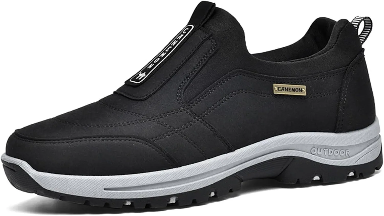 Teresad Shoes Men, Men's Comfortable Waterproof Orthopedic Walking Shoes Hiking Shoes, Slip-On Walking Shoes