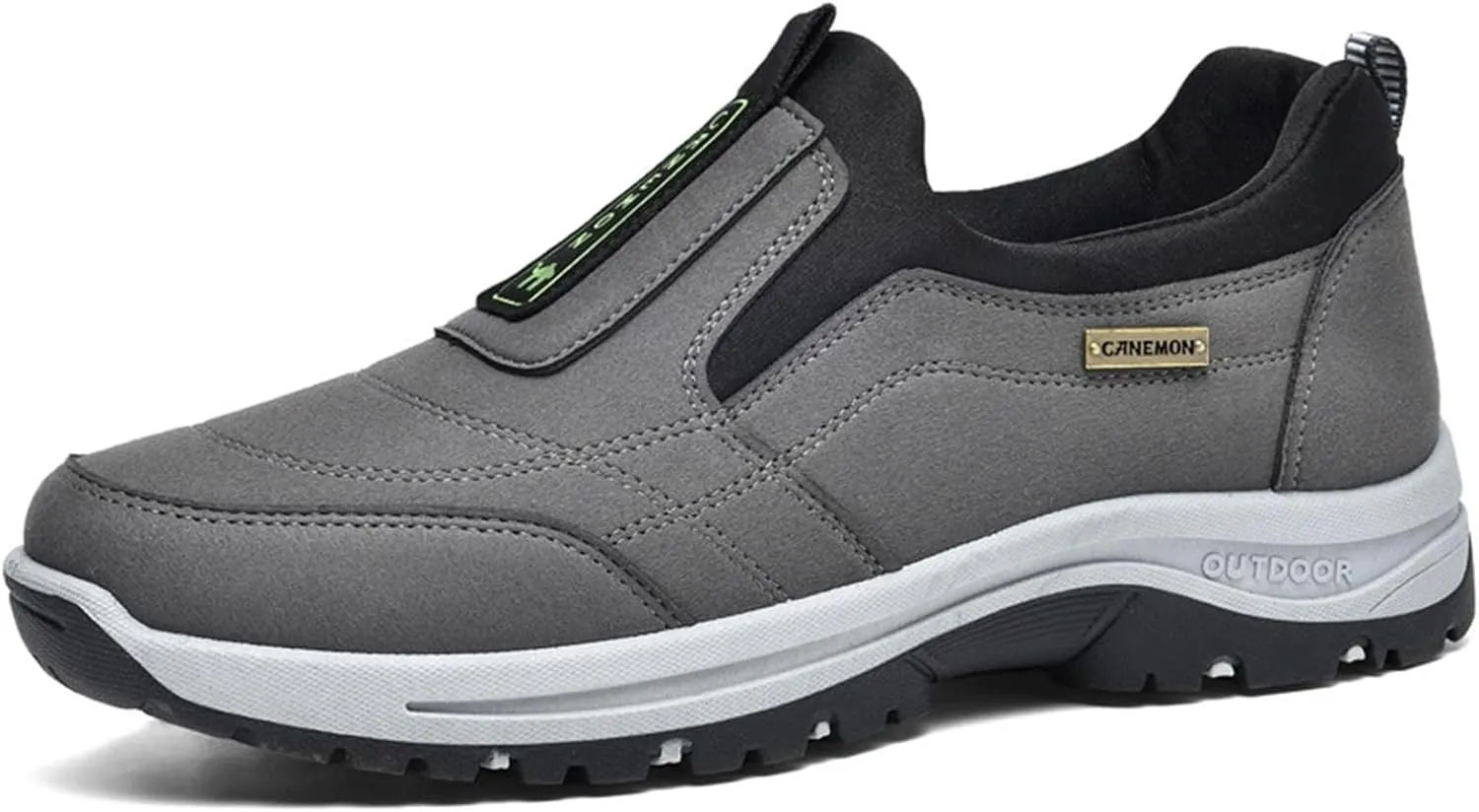 Teresad Shoes Men, Men's Comfortable Waterproof Orthopedic Walking Shoes Hiking Shoes, Slip-On Walking Shoes