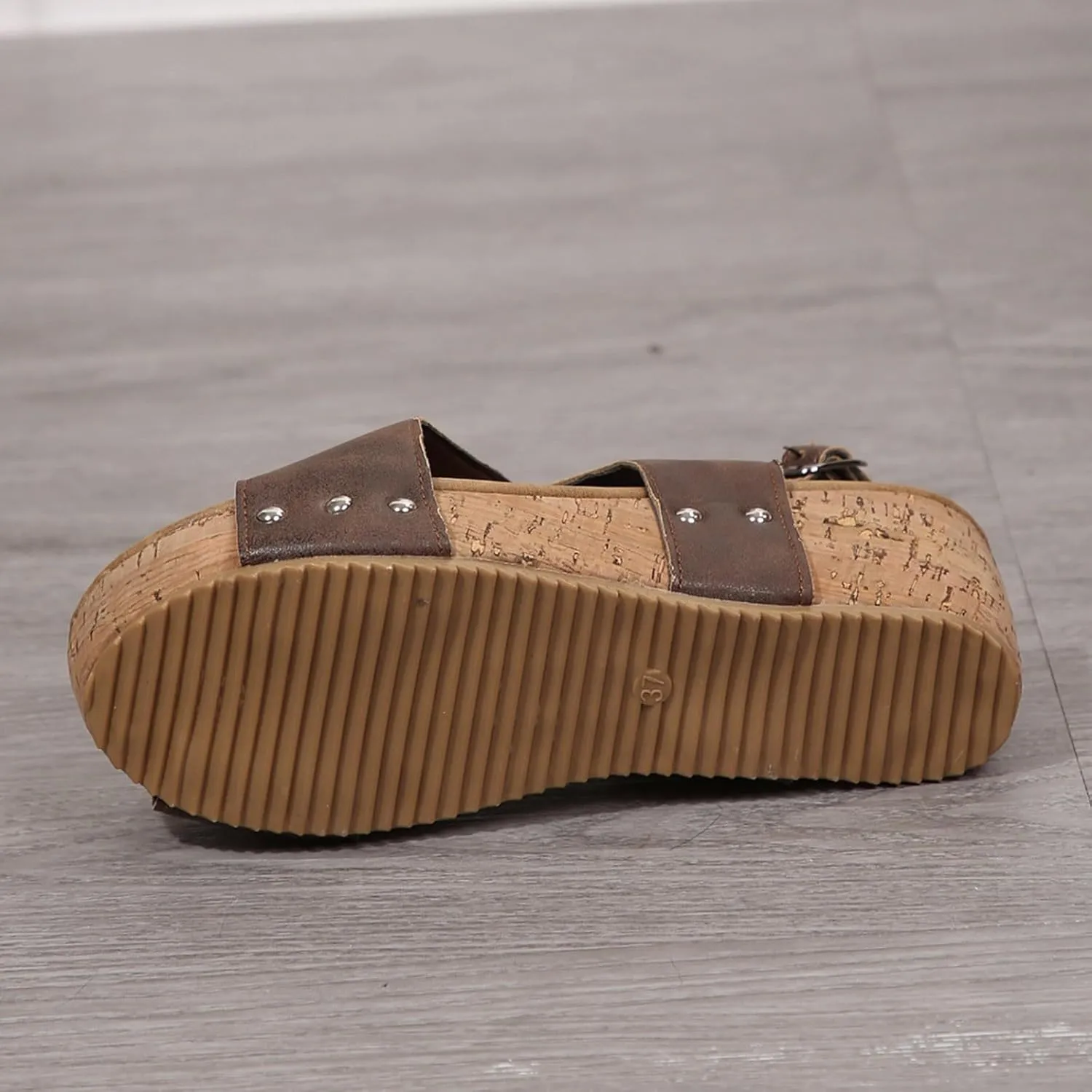 Thick Soled Wedge Heel Strap Women's Shoes Fashionable And Casual Strap Fish Mouth Transparent Sandals for Women Size 13