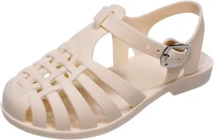 Toddler Baby Boys Girls Slip On Shoes Cute Candy Hollow Out Sandals Shoes Non-slip Soft Sole Beach Flats Sandals S-013 White 8