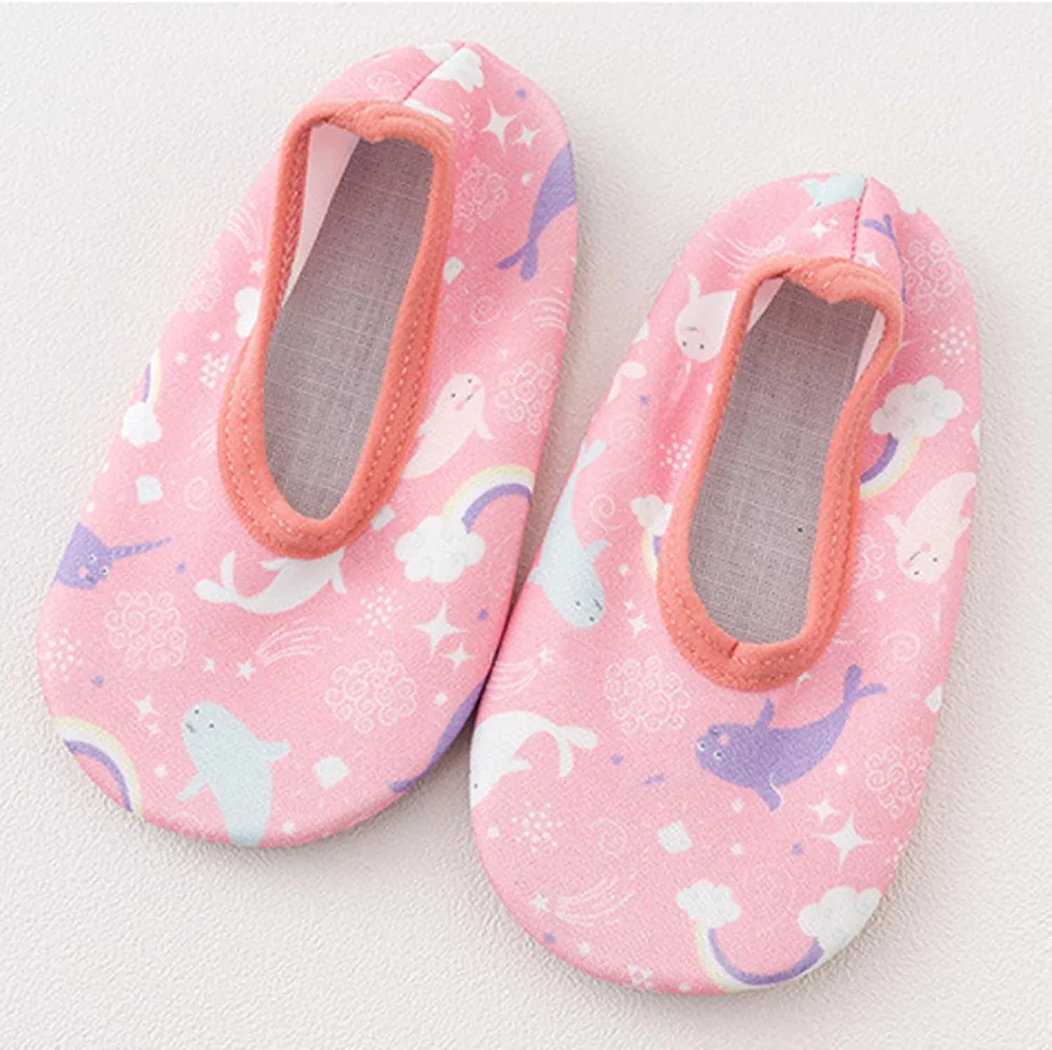 Toddler Baby Sock Shoes,0-7 Years Toddler Baby Boys Girls Cartoon Swim Water Shoes Barefoot Socks Non-Slip Shoes