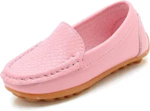 Toddler Boys Girls Loafers Soft Slip On Oxford Dress Flats Kids Casual Boat Shoes School Uniform Moccasin Walking