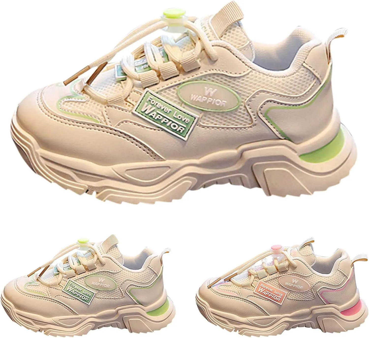 Toddler Girl Tennis Shoes Boys' Athletic Shoes Thick Sole Non Slip Casual Walking Lightweight Lace Up Sneakers