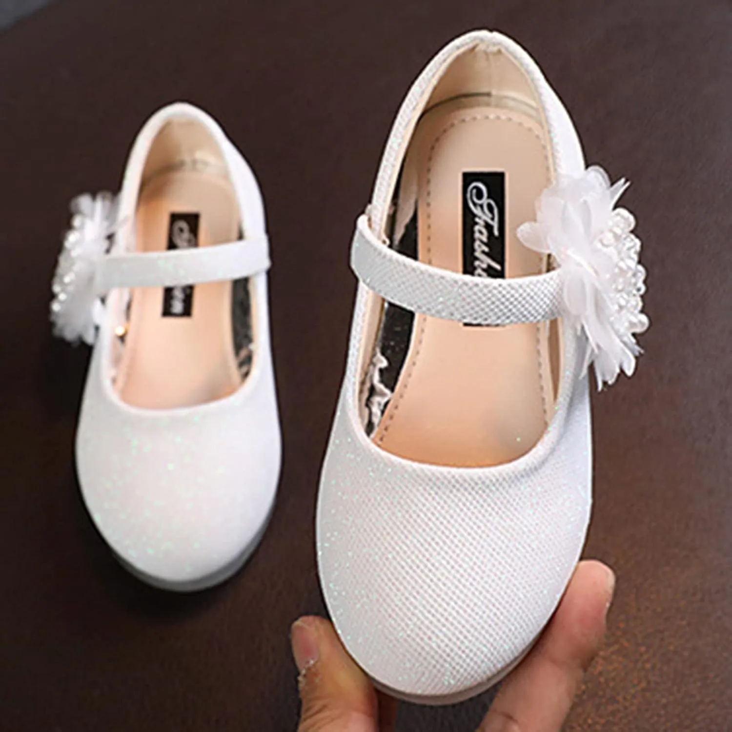 Toddler Girls Dress Shoes Girl Flower Shoes Adorable Girls for Little/Big Kids Wedding Church