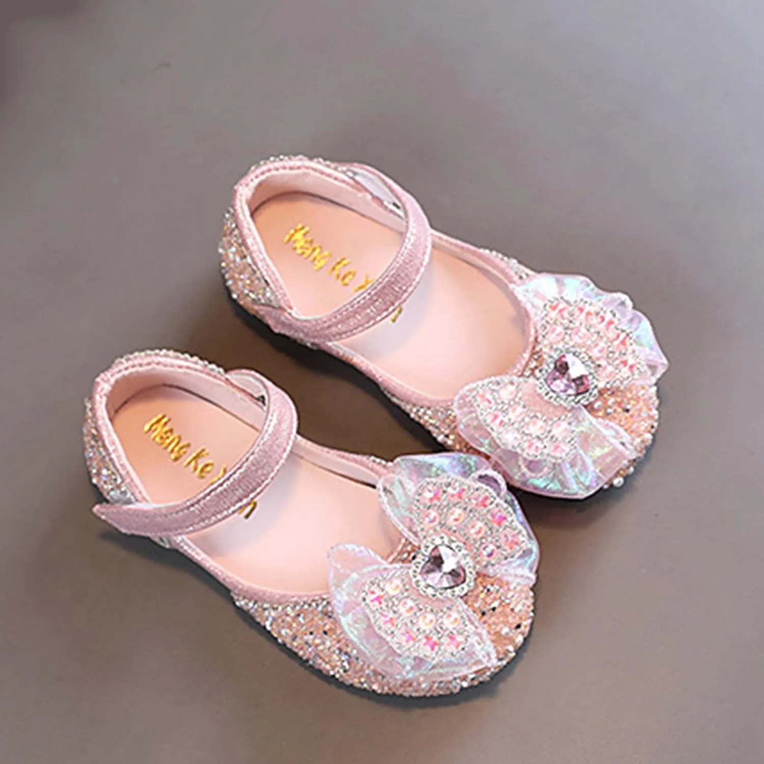 Toddler Girls hinestones Bows Mary Jane Ballet Flat Dress Shoes Flower Girls School Pary Wedding Sandals
