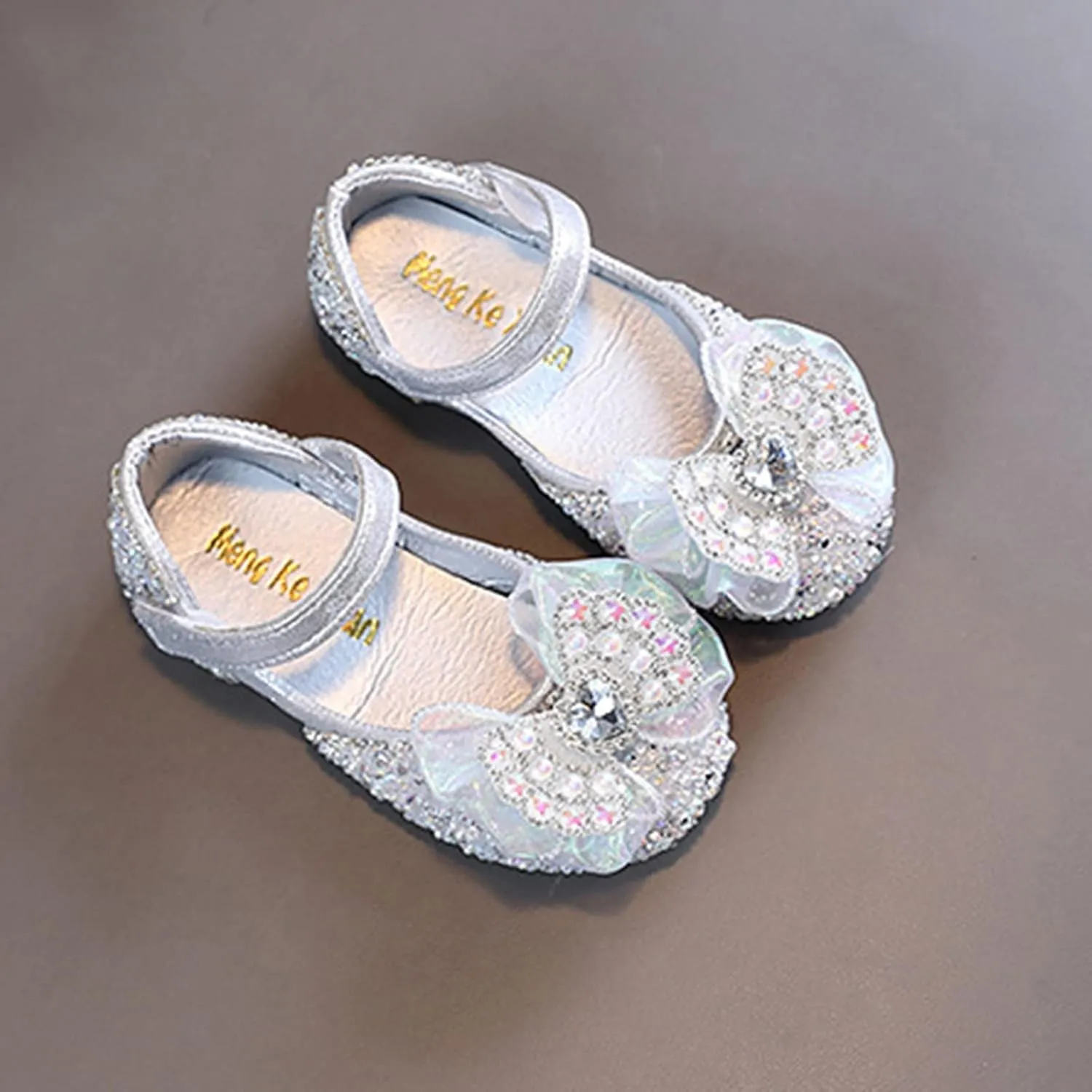 Toddler Girls hinestones Bows Mary Jane Ballet Flat Dress Shoes Flower Girls School Pary Wedding Sandals