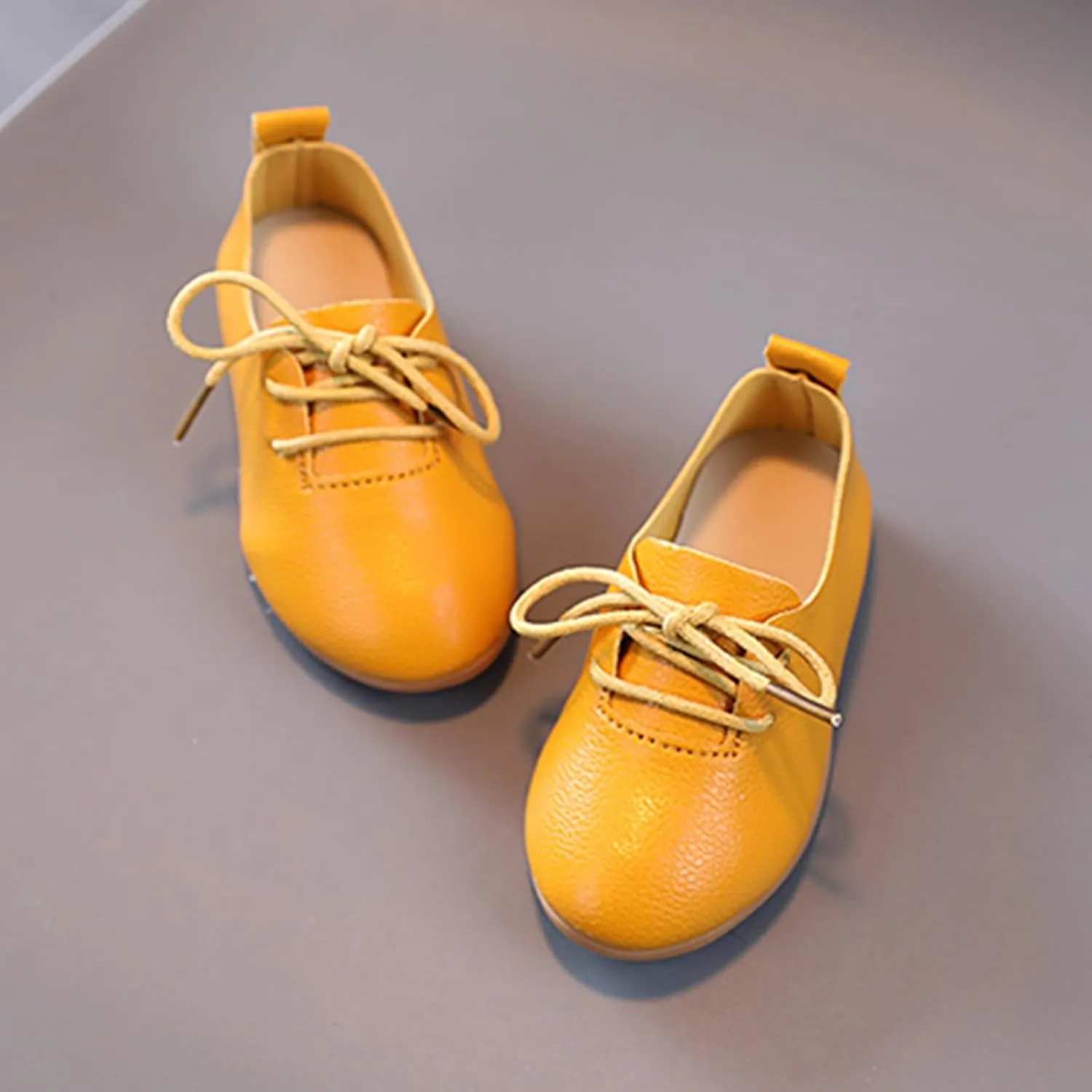 Toddler Little Girls Boys British Style Lace-Up Saddle Shoes Casual ??xfords Baptism School Girls Warm Boots Size 6