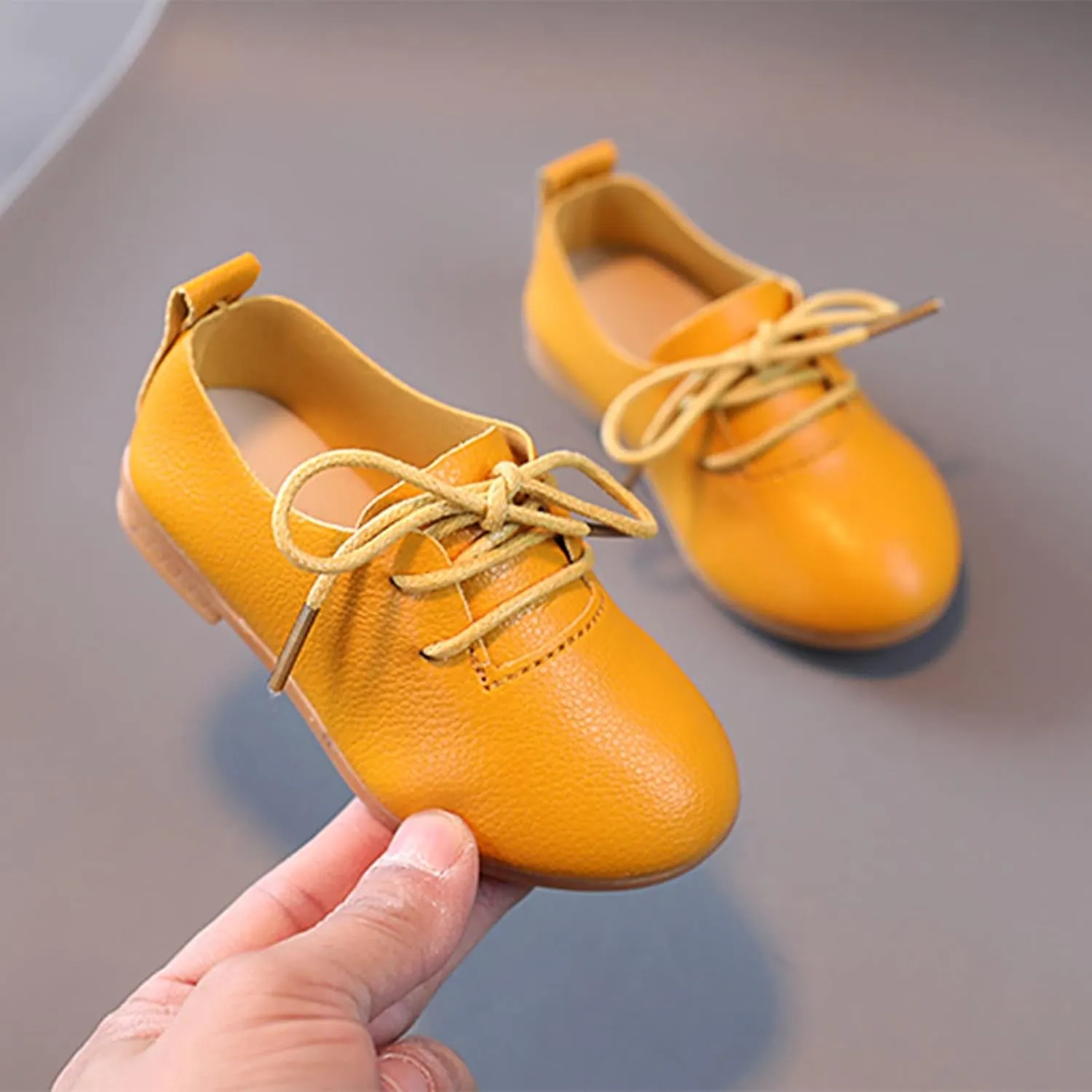 Toddler Little Girls Boys British Style Lace-Up Saddle Shoes Casual ??xfords Baptism School Girls Warm Boots Size 6