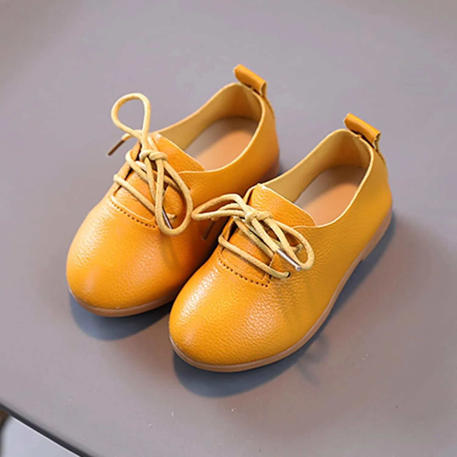 Toddler Little Girls Boys British Style Lace-Up Saddle Shoes Casual ??xfords Baptism School Girls Warm Boots Size 6