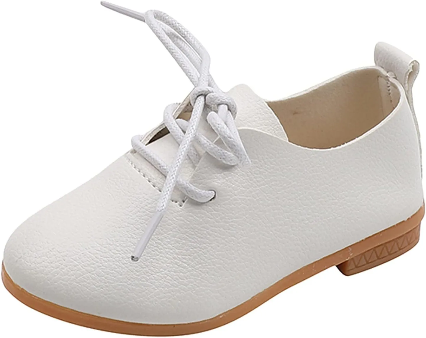 Toddler Little Girls Boys British Style Lace-Up Saddle Shoes Casual ??xfords Baptism School ??niform Loafer Shoes