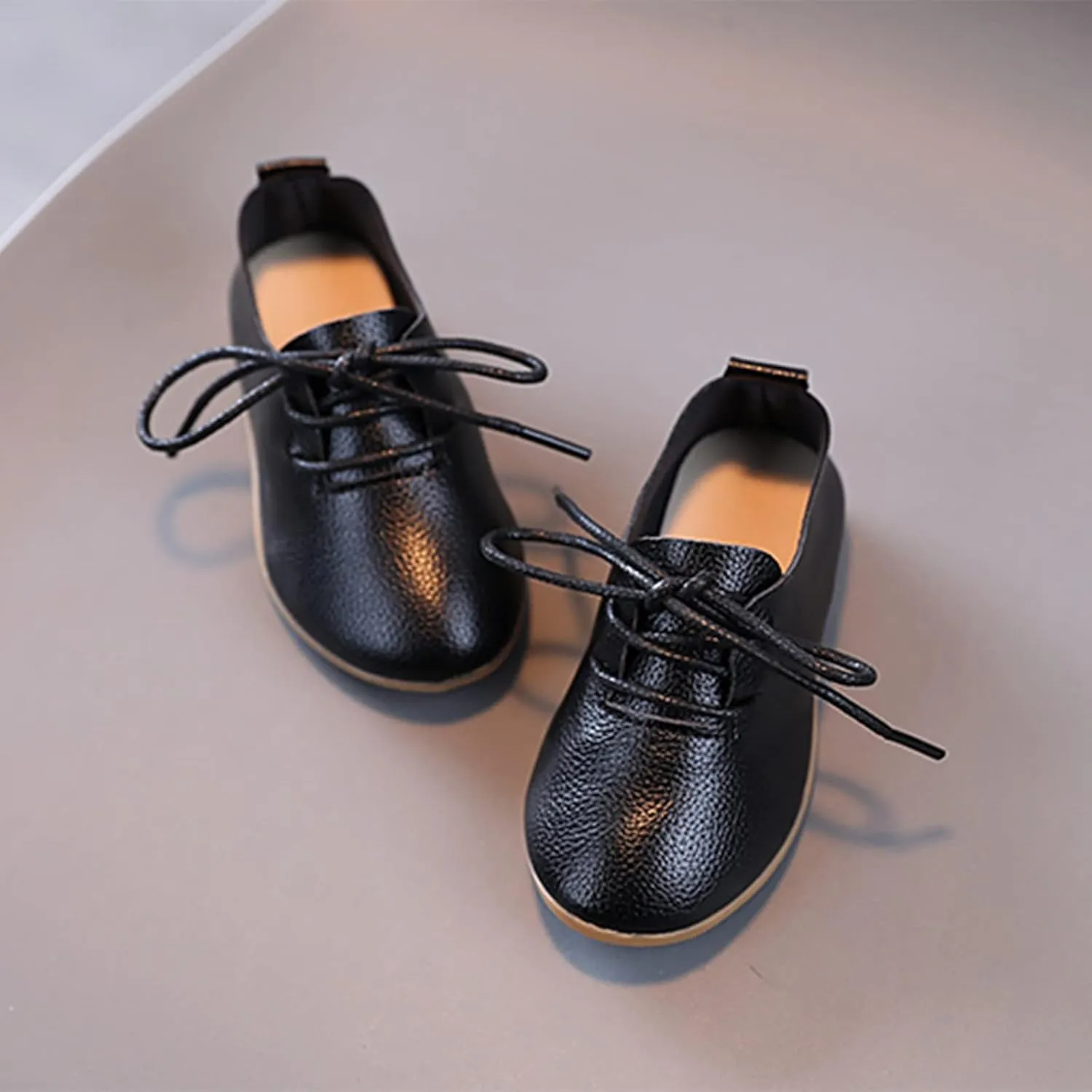 Toddler Little Girls Boys British Style Lace-Up Saddle Shoes Casual xfords Baptism School niform Loafer Shoes