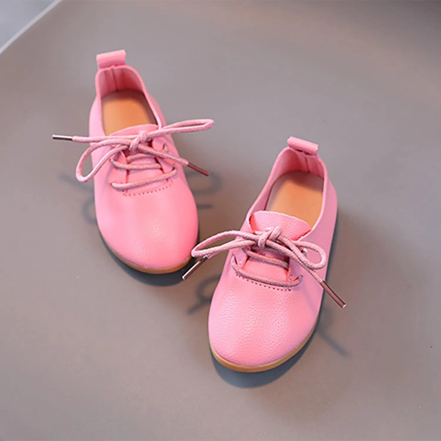 Toddler Little Girls Boys British Style Lace-Up Saddle Shoes Casual ??xfords Baptism School ??niform Loafer Shoes