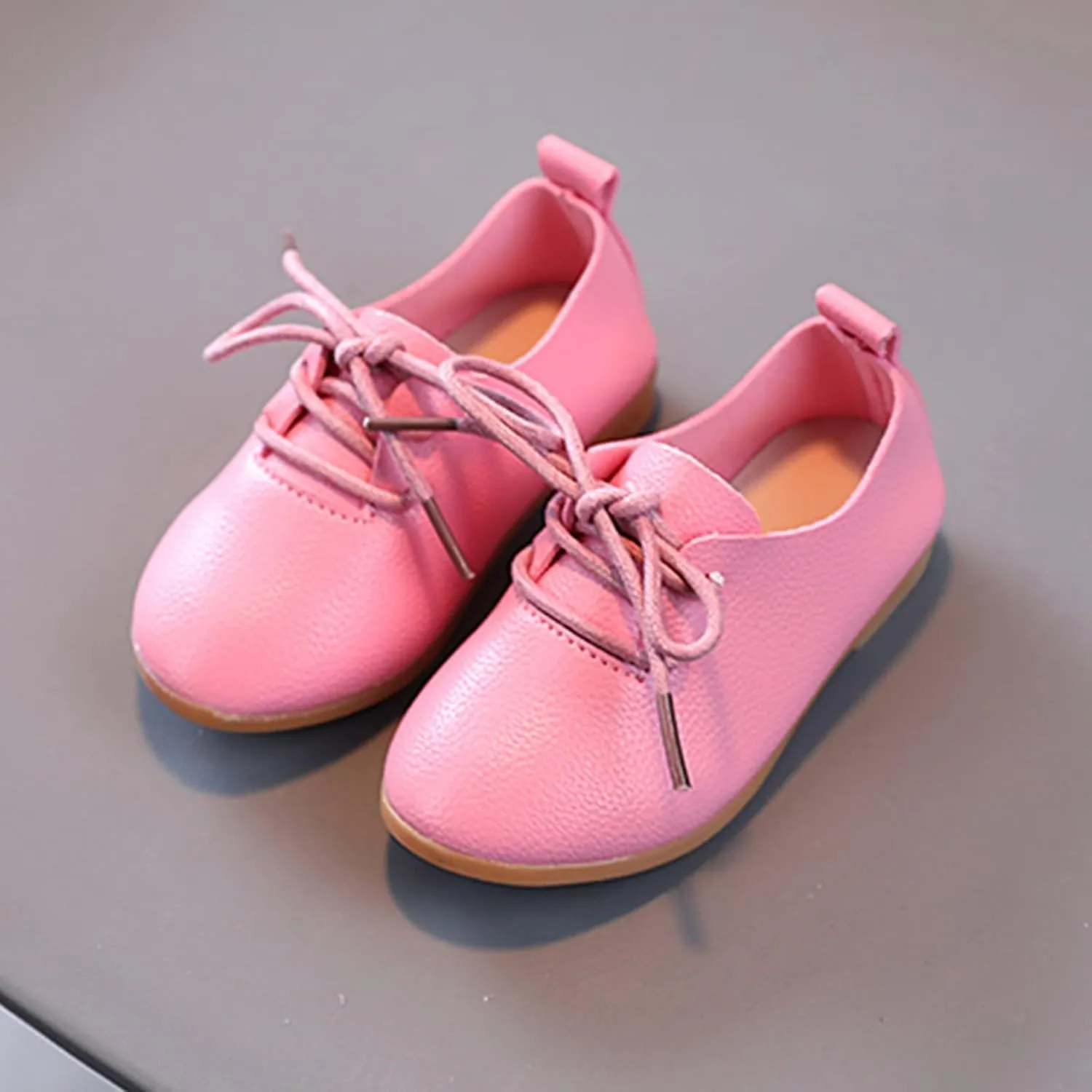 Toddler Little Girls Boys British Style Lace-Up Saddle Shoes Casual ??xfords Baptism School ??niform Loafer Shoes