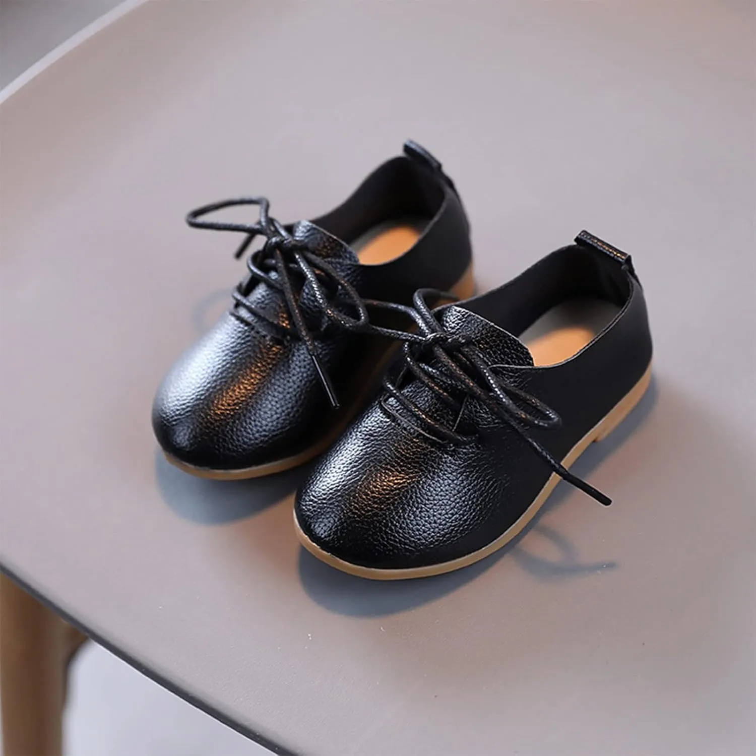 Toddler Little Girls Boys British Style Lace-Up Saddle Shoes Casual xfords Baptism School niform Loafer Shoes