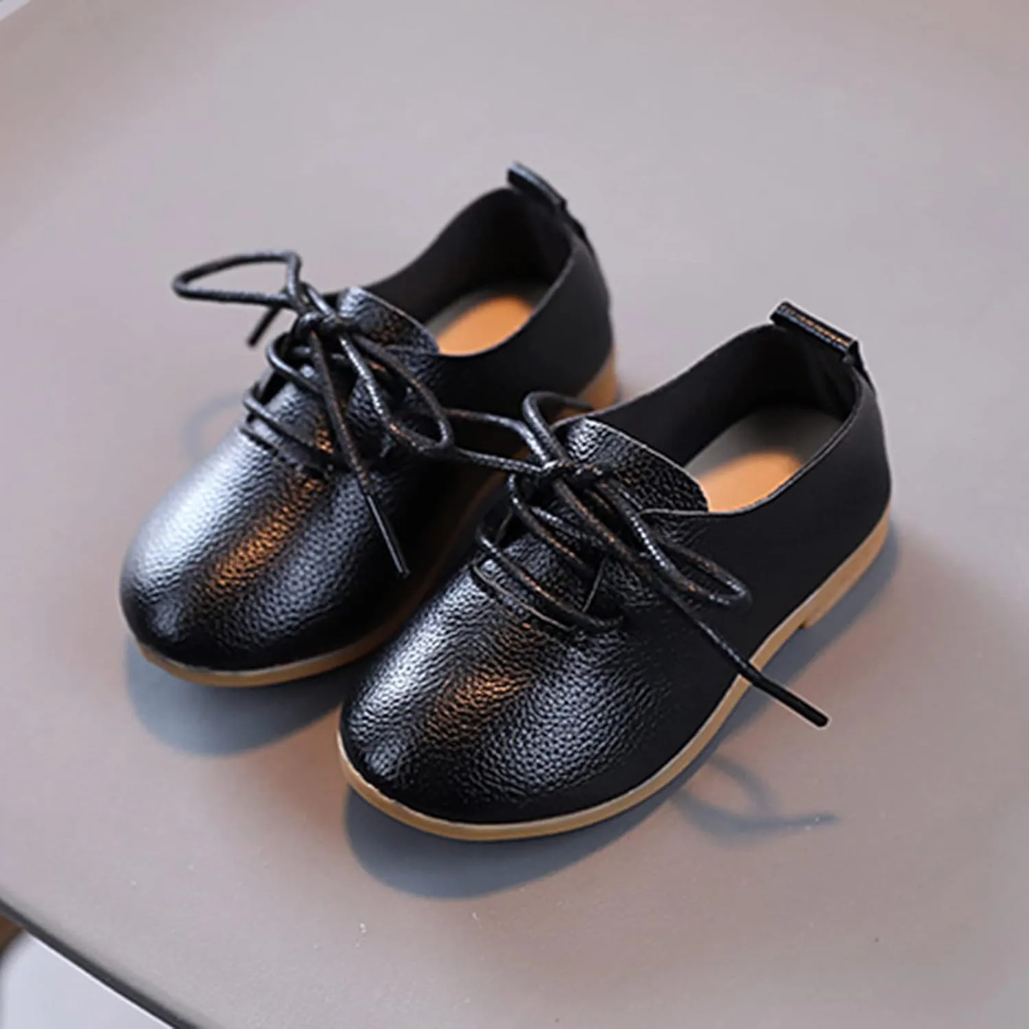 Toddler Little Girls Boys British Style Lace-Up Saddle Shoes Casual xfords Baptism School niform Loafer Shoes