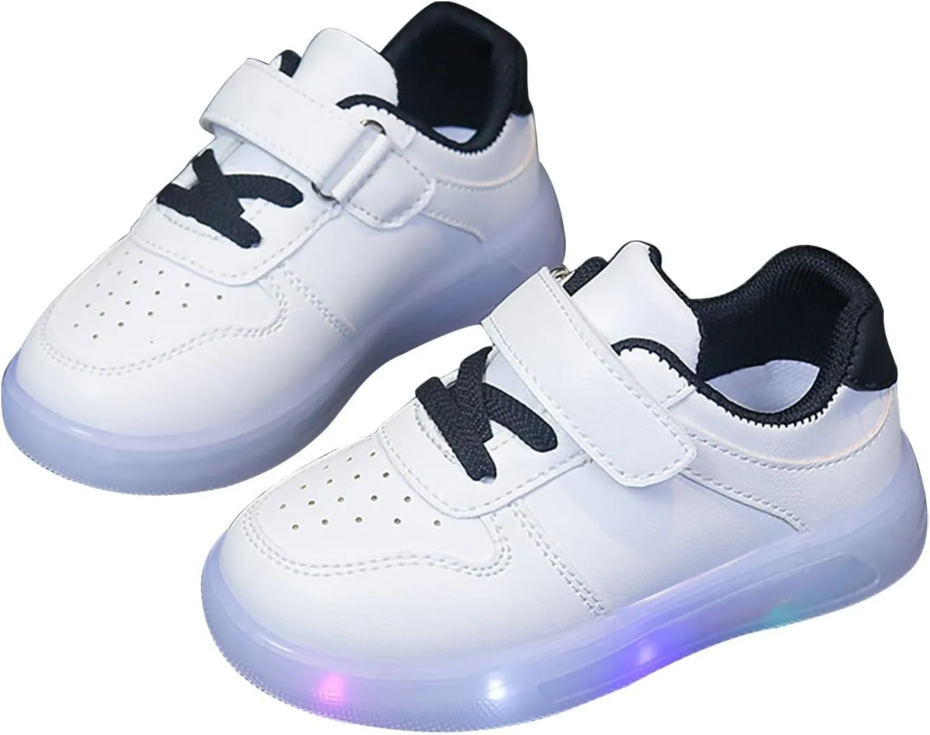Toddler No Lace Glitter Sneakers Flat Non Slip Sole Rubber Lightweight Sport Shoes Baby Boys Girls First Walking Shoes