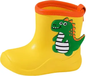 Toddler Rain Boots Baby Rain Boots Dinosaur Rain Boots for Boys Girls Non Slip Rubber Water Proof Shoes