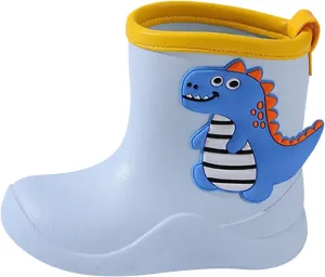 Toddler Rain Boots Baby Rain Boots Dinosaur Rain Boots for Boys Girls Non Slip Rubber Water Proof Shoes